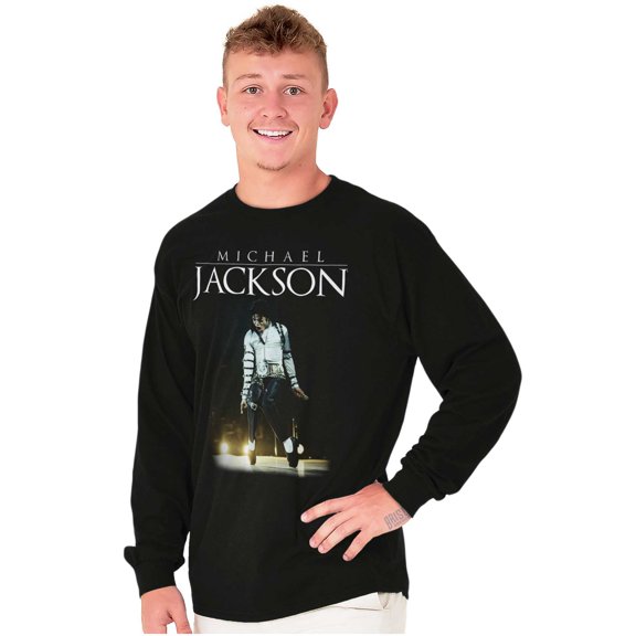 Michael Jackson Bad Tour Toe Stand Crew Neck Long Sleeve Graphic Tee Brisco Brands S