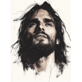 thumbnail image 1 of Qisvanset 12x16 Inch Black Jesus Portrait Canvas Wall Art, Religious Print Baptism Faith Home Wall Decor, 1 of 8