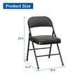 thumbnail image 4 of COZONY 2 Pack Folding Chairs with Padded Cushions, Portable Foldable Chair, 350 lbs Capacity, Indoor/Outdoor, Dining/Home Office Seating, Black, 4 of 9