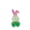 A002- Green, variant on Cartoon Rabbit Figurine, Iridescent Green Crystal, 1 Pack,Suitable for Home Desk Decor