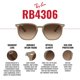 thumbnail image 4 of Gafas de sol Ray-Ban RB4306 54 mm Havana Claro Marrón, 4 of 7