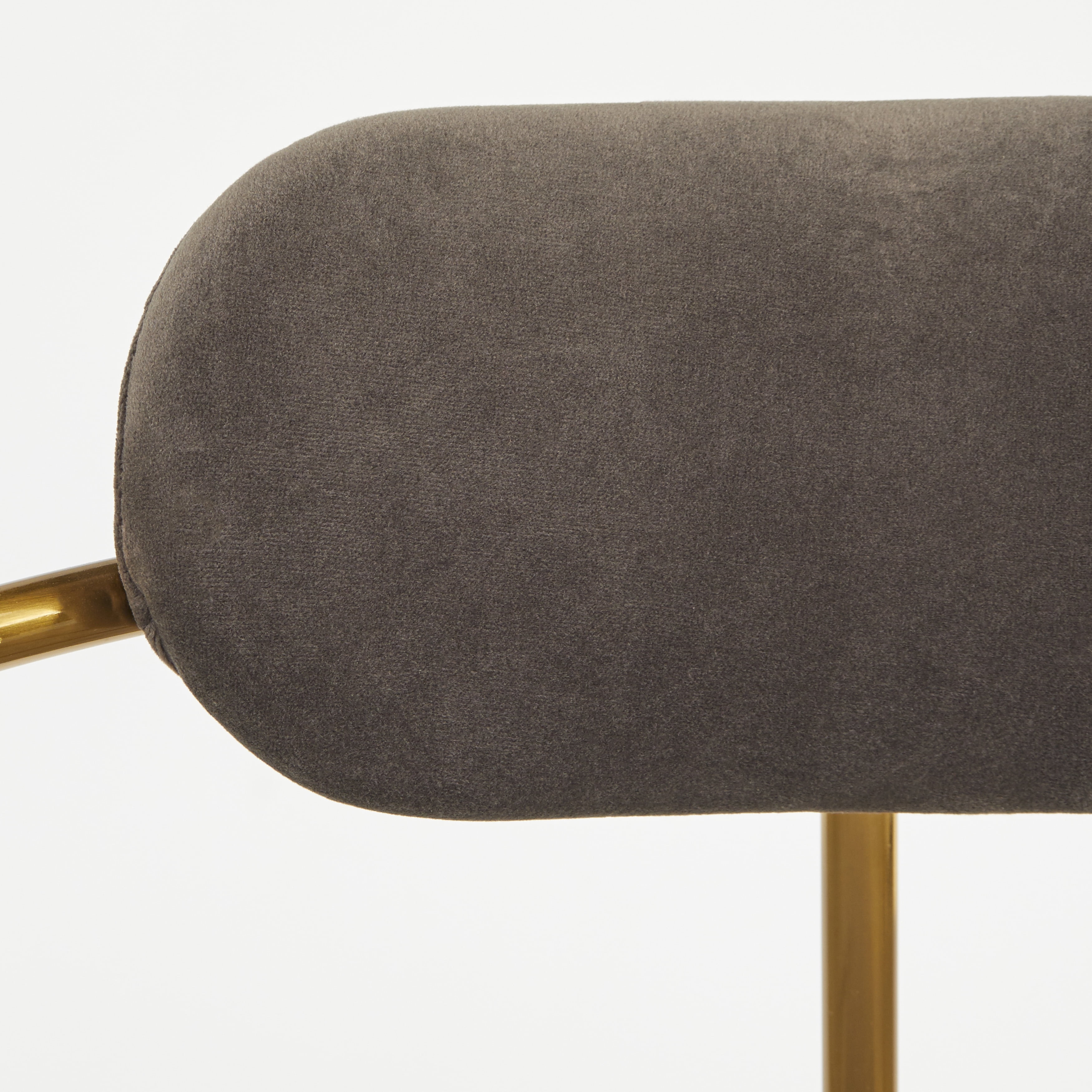 TMS Retro Velvet Dining Arm Chair (Set of 2), Gray