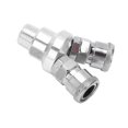 thumbnail image 4 of Quick Coupler, Rotatable Carbon Steel  Plated Universal 2 Way Connector G1/2 Thread  For Automotive Industry, 4 of 8