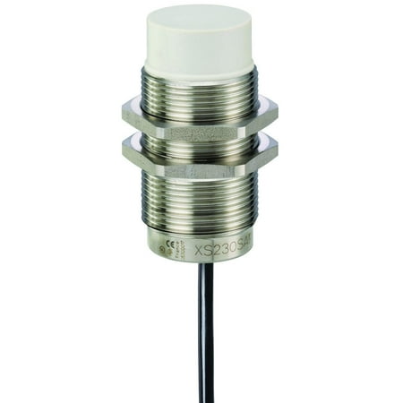 Telemecanique XS230SAMAL2 Inductive Proximity Sensor Flush Mount Stainless 30-mm Barrel for Food and Beverage Application 2-Wire AC/DC Wiring PNP Input NO Output 2-m Electrical Cable CA3
