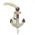 thumbnail image 2 of Handcrafted Model Ships Wooden Rustic Decorative Blue and White Anchor with Hook 7" - Nautical Decorati, 2 of 4