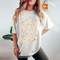 thumbnail image 6 of GaThRRgYP Women's Tops Short Sleeve T Shirts Blouse,Womens Plus Size Tops Tunic Short Sleeve Shirts,Women's Fashion Summer Round Neck Drop Sleeves Leisure Short Sleeve Printing White S, 6 of 7