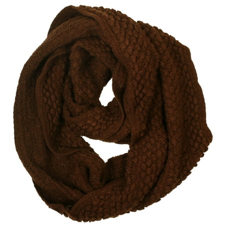 Women's Soft Crochet Knit Warm Winter Infinity Circle Scarf, (Best Crochet Scarf Patterns)