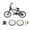 Black, variant on Milaget Mini Alloy BMX Finger Bike Bike Fans Kids Children Wheel Toy Game Decoration Black