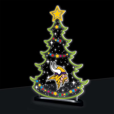 Minnesota Vikings 10 LED Tabletop Christmas Tree Desklite Sign