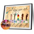 thumbnail image 2 of (Big Size) God says you are unique -Full Round Diamond Painting 60*40cm, 2 of 10