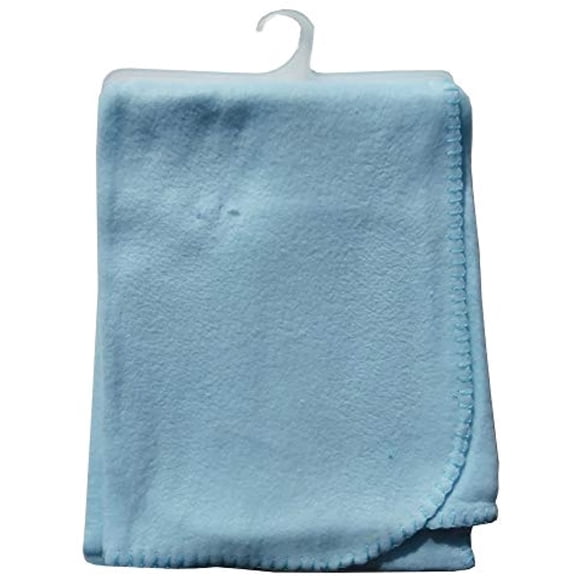 Bambini Baby Boys Blue Solid Color Pastel Soft Polar Fleece Blanket