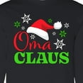 thumbnail image 4 of Inktastic Oma Claus with Christmas Santa Hat and Snowflakes Long Sleeve T-Shirt, 4 of 5