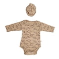 thumbnail image 1 of Ropa de bebé de primavera y otoño de 0 a 2 años, monos con estampado de dinosaurio para bebé con sombrero, ropa de casa para niños y niñas, traje Longjohns para bebé, 1 of 6