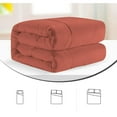 thumbnail image 5 of 3 Piece New Fluffy Pattern Comforter Set, 800 TC, 100% Egyptian Cotton, Super King Size Brick Red Solid, 5 of 6