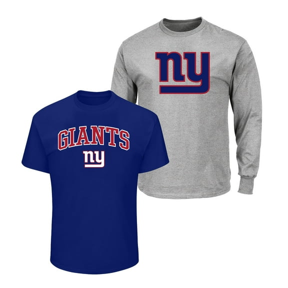 Men's Fanatics  Royal/Heather Gray New York Giants Big & Tall 2-Pack T-Shirt Set