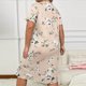 thumbnail image 4 of Vestido de Manga Larga Más Tamaño para las Mujeres Vestido de Manga Corta, Vestido de Camiseta de Sueño Suelto para el Uso Casual en el Hogar, 4 of 5