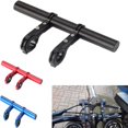 thumbnail image 4 of 1 x bicycle flashlight holder, handlebar, front light extension, holder, double tube, blue, 4 of 7