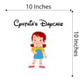 thumbnail image 4 of Personalized Name Day Care Wall Decal Happy Cute Kid Girl Pose As a Model Daycare Wall Decal for Care Taker Cute Themed Room Décor - Size: 10 In x 10 In, 4 of 5