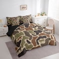 thumbnail image 2 of Erosebridal Gray Brown Camouflage Bedding Comforter Set for Boys Men, Camo Wolf Full Bedding Set, Black Reversible, 7 Pieces, 2 of 6