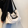 thumbnail image 2 of Bolsa cruzados de lona con estampado de letras, de hombro a la moda para el fin de semana diario Ndcxsfigh Para Estrenar, 2 of 9