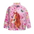 thumbnail image 6 of Xoenoiee Horse Butterfly Cherry Blossom Print Half Zip Sweatshirt for Girls 1/4 Zip Pullover Athletic Hiking Running Workout Tops Long Sleeve Fall Clothes, Size 11-12 Years, 6 of 7