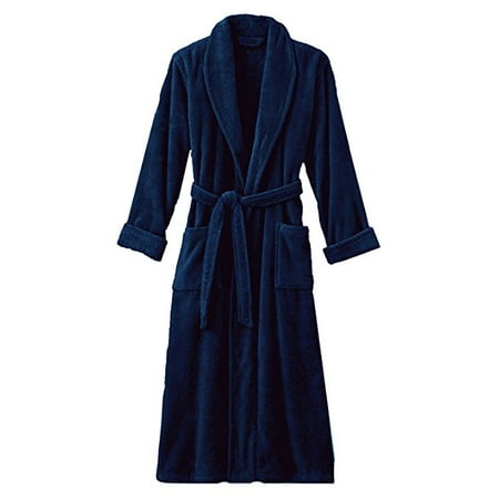 100% Cotton Royal Blue Terry Bathrobe
