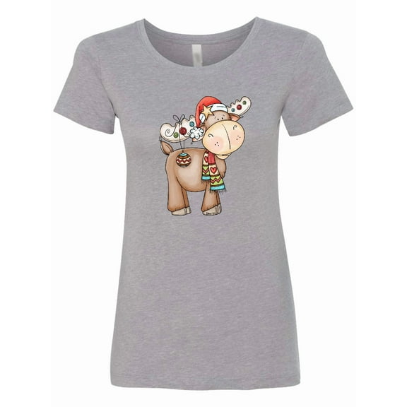 Inktastic Christmas Molly Moose Women's T-Shirt
