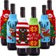 thumbnail image 1 of 6 juegos de funda para botella de vino de Navidad, suéter de punto, vestido para botella de vino, Papá Noel, reno, muñeco de nieve, funda para botella de vino para decoraciones navideñas, suéter de Navidad, decoraciones para fiestas Rojo Verde, 1 of 5