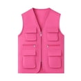 thumbnail image 6 of OGLCCG Safari Vest Boys Kids Lightweight Cargo Outerwear Vest for Hiking Fishing Travel Outdoor Sleeveless Jackets(Hot Pink,7-8 Years), 6 of 6