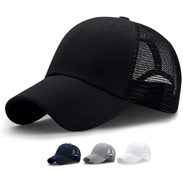 Baseball Cap Workout Hats for Men Women, Adjustable Classic Distressed  Vintage Plain Running Hat Trucker Dad Hat 