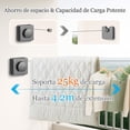 thumbnail image 2 of Tendedero Retractil Pared, Soporte 25kg, Tendedero Ajustable para Interior/Exterior, Impermeable y Resistente Al óxido, Instalación con Adhesivo o Tornillos, 2 of 4