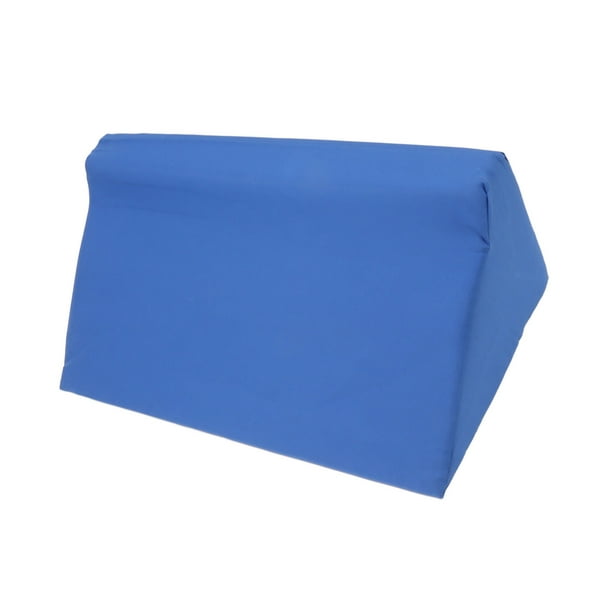 Almohada de Cuña para el cuero lateral, almohada de cuña inclinada de cuero pu con cremallera oculta para adultos, para dormir de lado, vientre de emparazo, color azul