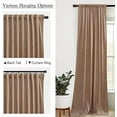 thumbnail image 3 of Nursery Bedroom Curtains 96 inches Long, Blush Beige Soft Room Darkening Window Treatment for Living Room Sliding Door/Girls Closet/Office, W52 x L96, 2 Panels, 3 of 9