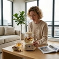 thumbnail image 4 of Leeye Compact Electric Tea Kettle, Small Slow Cooker Warmer for Hot Beverages, Personal Hot Water Heater for Tea, Desk Mini Electric Pot, Beige 3.5 inches, 4 of 7