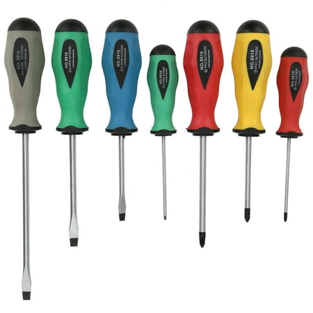 

2024 Big sale 7Pcs Screwdriver Set Alloy Steel Durable Cross Slot Screwdrivers Home Repair Hand Tools
