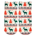 thumbnail image 2 of Calcetines de moda Salvador Low Crew cortos de Navidad transpirables para niñas y Hombres Ciervo de Navidad, 2 of 3