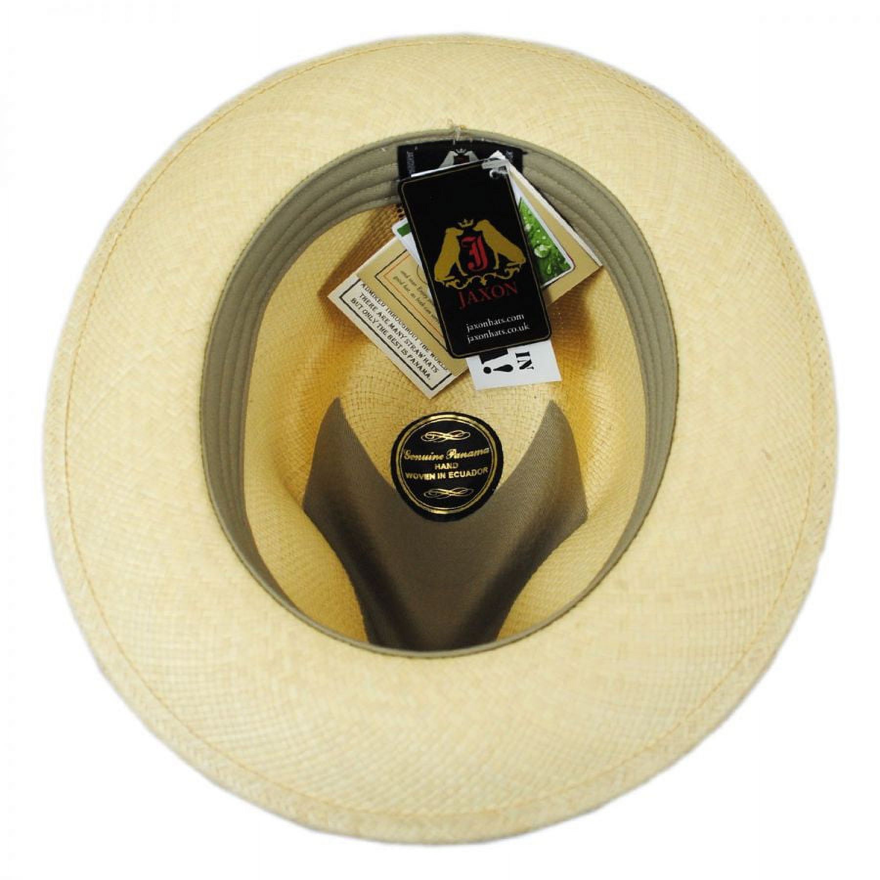 Stain Repellent Panama Straw C-Crown Fedora Hat - XXL - Natural - image 4 of 4