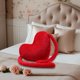 thumbnail image 1 of Almohada en forma de corazón de amor, almohada de San Valentín, almohada, decoración del día de San Valentín para exteriores , Rojo Macarena Almohada en forma de corazón, 1 of 8