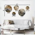 thumbnail image 4 of Designart "Marble Essence Gold and Grey III" Abstract Marble Metal Wall Art Set of 5 Piece, 4 of 5