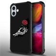 thumbnail image 2 of FKBRCL4U Compatible With iPhone 16 Plus Case, Skull Hand Holding Rose Pattern For Girl Ultra Protection Shockproof Soft Silicone TPU Non-Slip Back, 2 of 7