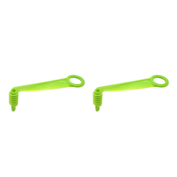 Bewildely Rebanadora en espiral de plástico de mano para pepino, herramienta para rebanar frutas y verduras, accesorio de cocina, Color 2Conjunto