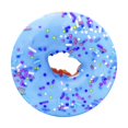 thumbnail image 2 of PopSockets Soporte y Agarre Plegable Diseño Donut Azul, 2 of 7
