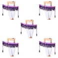 thumbnail image 1 of Decodeary Foulard de Hanche à Paillettes pour Danse du Ventre, Application Grand et Légère, Portable, Violet Mélangé, 5 Ensembles, 1 of 6