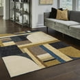 thumbnail image 2 of Oriental Weavers Strada Area Rug - STR01 - 10' x 13'2" - in Gold/ Blue - Modern Style, Stain Resistant, Family and Pet Friendly , Family, Dining, Living Room Rug, 2 of 8