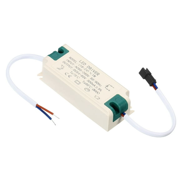 Uxcell 18 to 24W 300mA LED Driver AC 85 to 265V Output 54 to 80V DC Male Connector Transformer 3pcs