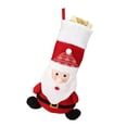 thumbnail image 2 of 3D Plush Christmas Stockings, Stockings for Family, Embroided, Xmas Character for Family Holiday Christmas Party Decorations, 2 of 6