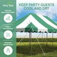 thumbnail image 5 of Party Tents Direct Weekender Pole Tent Party Canopy, 20x30 Green and White, 5 of 8