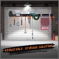 thumbnail image 7 of 64-Inch Heavy Duty Garage Organization Rack, 4 Packs Rails and 9 Adjustable Hooks, Tool Organizer Rack with Heavy Double Hooks Tracks Max Load 600LB, 7 of 7