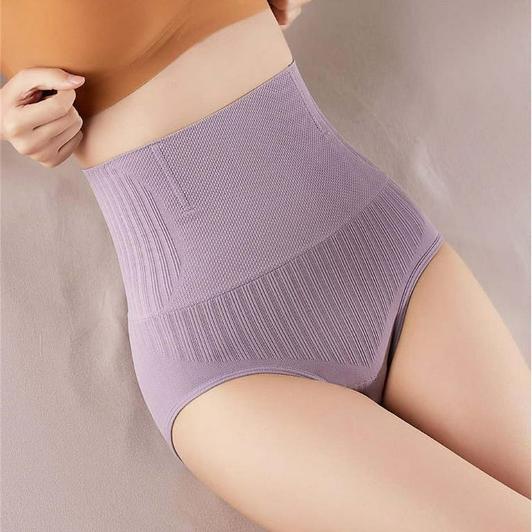 Leesechin Womens Underwear Control Briefs Comfortable Solid Color Large  Size High Waist Warm Belly Hip Lift Thin Waist Panties Underwear M Deals of