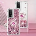thumbnail image 2 of Glitter Clear Sparkly Bling Case for Xiaomi Poco F5 Pro 5G, Flowing Liquid Quicksand Cover with Diamond Ring Holder Case for Xiaomi Redmi K60 /Poco F5 Pro 5G  Rose Gold, 2 of 14